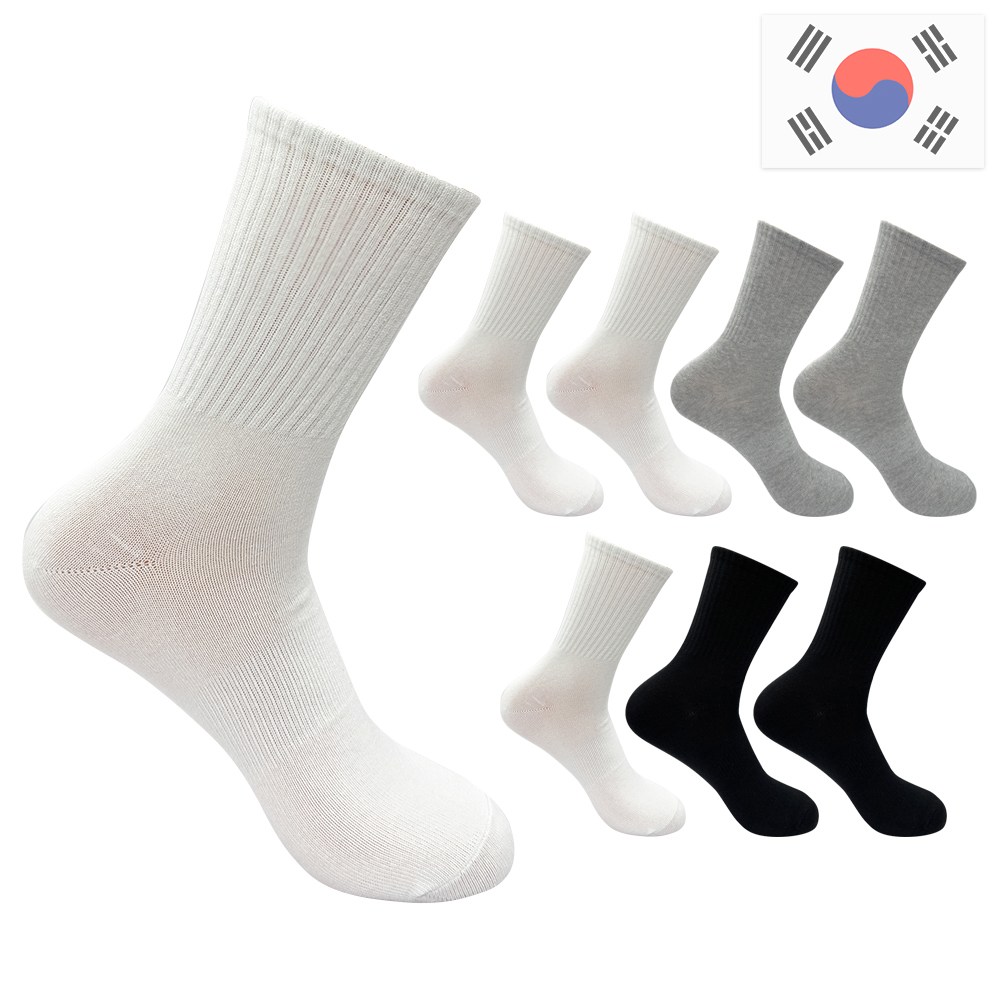 비바슈슈 남성용 쫀쫀한 장목 면양말 무지 8켤레 12,990원