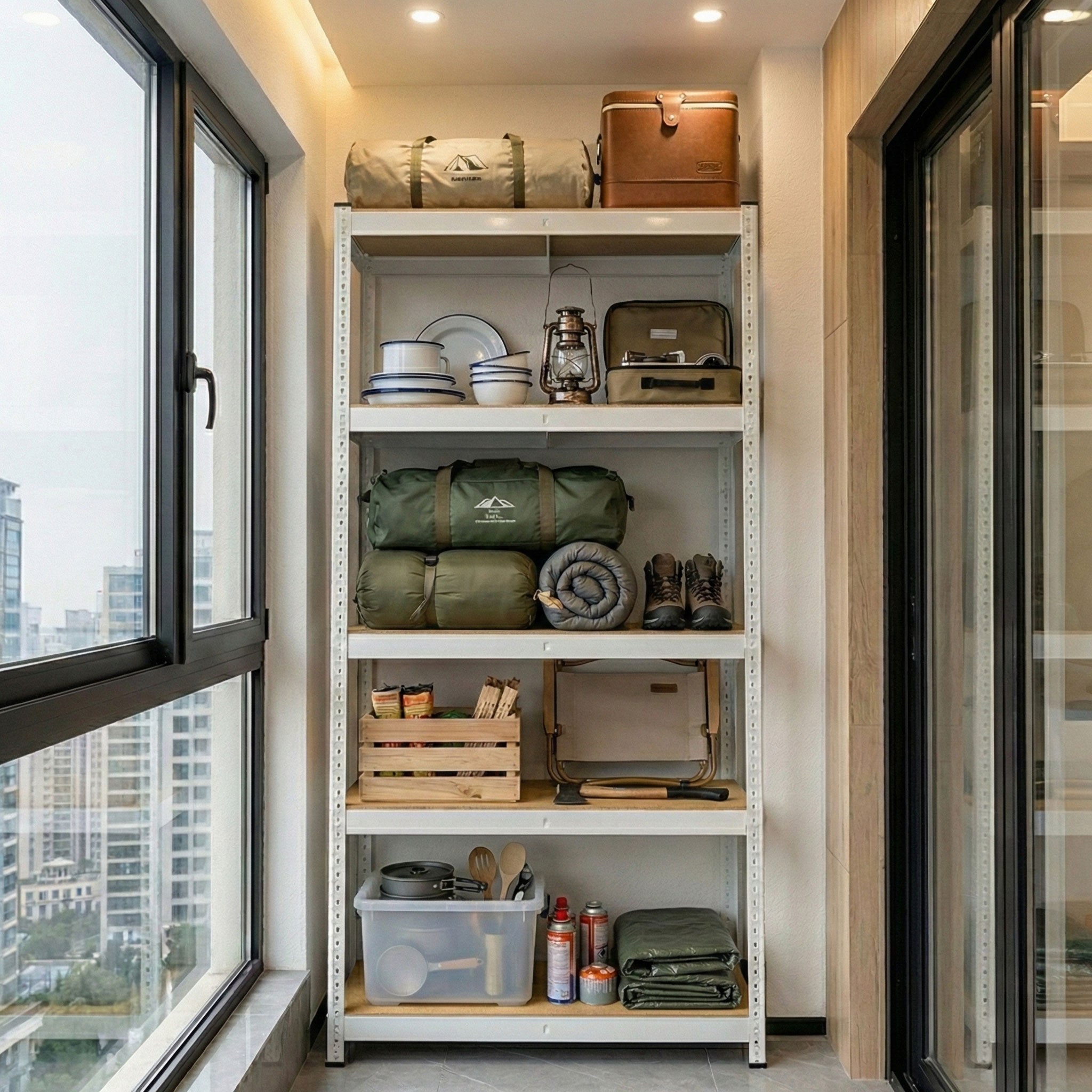 조립식앵글 창고 베란다 경랑 렉 5단 무볼트 철제선반 1800x900x400, 1개, 화이트 39,900원