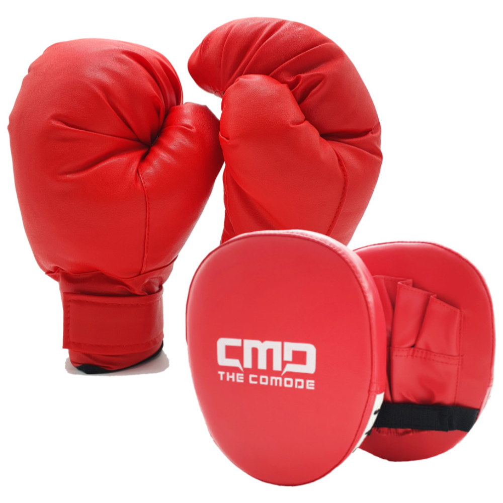 어린이날 선물 귀욤 주먹 레드 키즈복싱 세트 권투 글러브 조카 남아 여아 구디백 놀잇감, 솜 글러브(레드)+일반미트(레드X2), 1개 16,800원