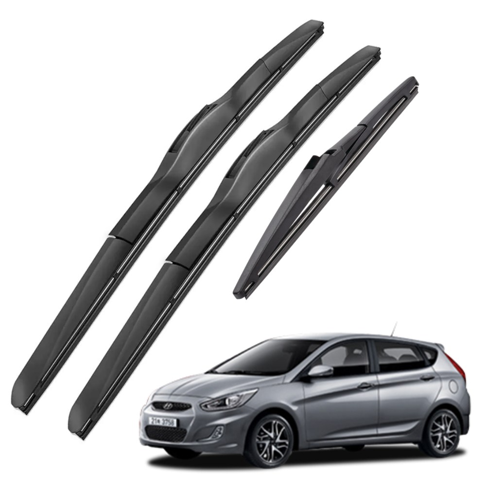 현대 호환 엑센트 위트 해치백 순정형 자동차 하이브리드 전면 후면 와이퍼 1+1+1 21,800원