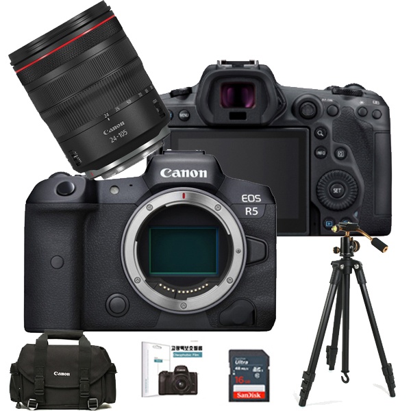 (Canon) EOS R5 8K BODY + RF 24-105mm F4-7.1 IS STM + 256GB + 정품가방 + 볼헤드삼각대 + LCD필름 + 크리닝킷 풀패키지 4,579,200원
