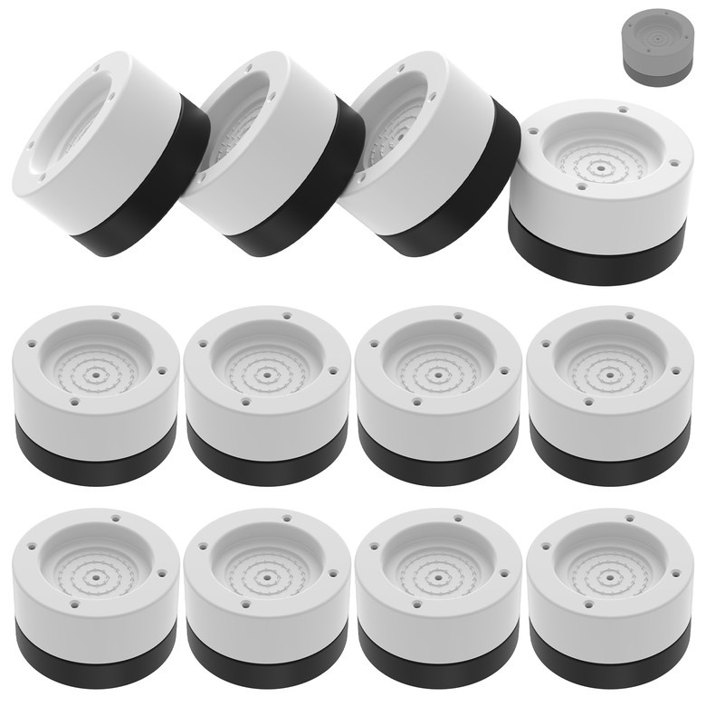 12개 하얀색 화이트 블랙 높이조절 스토퍼 세탁기 건조기 받침대 방진 패드, 1세트 14,600원