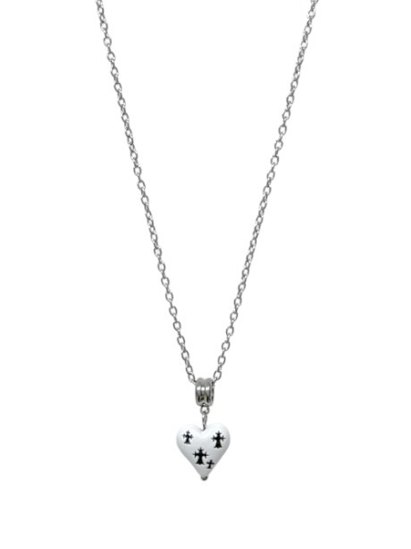 써지컬 그레이마인 cross heart necklace 23,000원