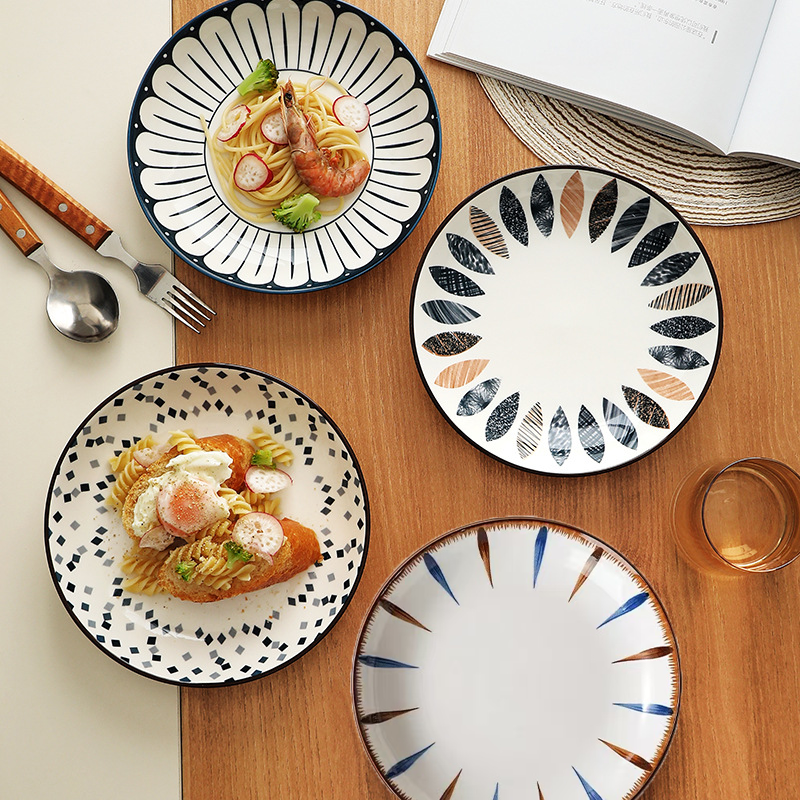 BLOWFISHFUGU 빈티지 접시 20.5CM보헤미안 접시 도자기예쁜접시 도자기예쁜접시 2P/4P 13,490원
