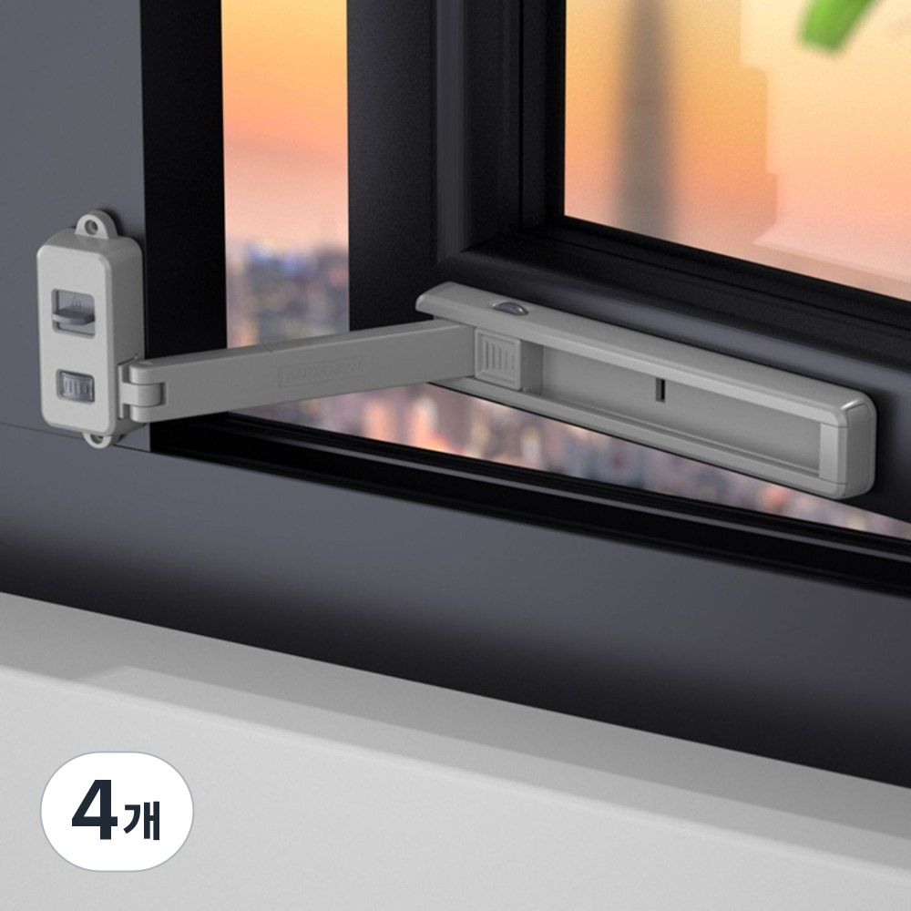 창문스토퍼 샷시 안전잠금장치 여닫이열림방지 추락방지, 그레이, 4개 57,900원