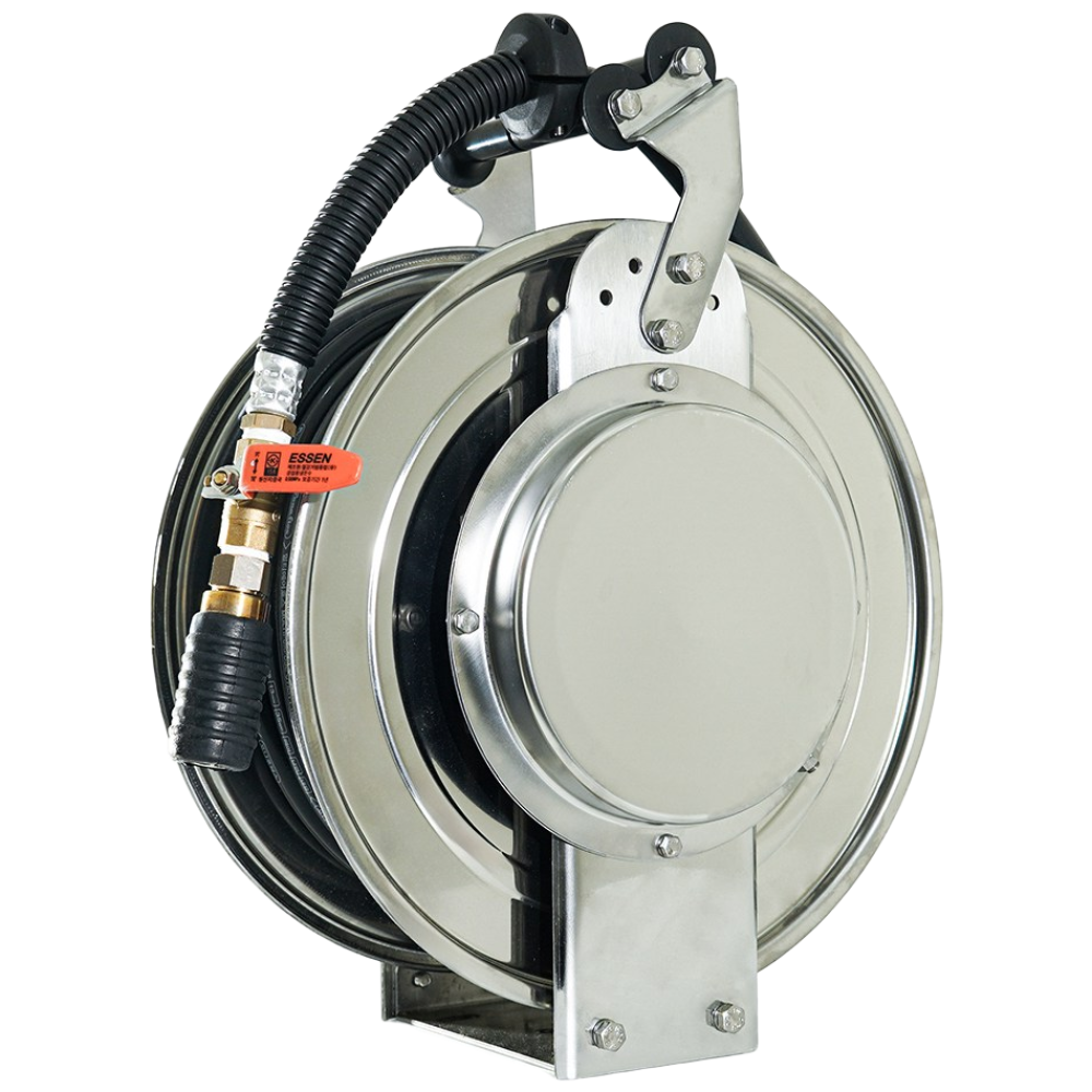 고압호스 물호스 워터릴 업소용 열수 온수 자동 릴호스, 10m 소방노즐 + 볼밸브, 1개 318,000원