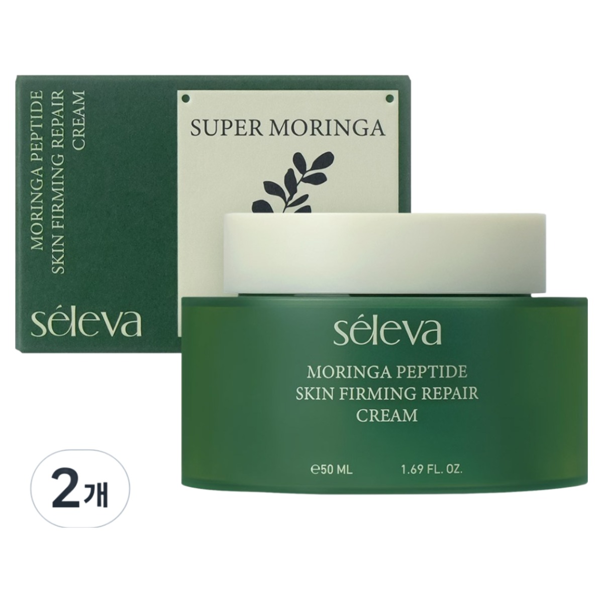 셀레바 펩타이드 리페어 크림 식약처 인증+9가지 임상 개선 듀얼 캡슐 주름 미백 이중 기능성 모링가 무자극 피부과 탄력 크림, 2개, 50ml 23,660원