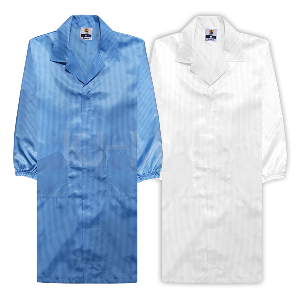 ESD 제전방진복 - 가운 / Y카라/제전복/무진복/크린룸 작업복 15,070원