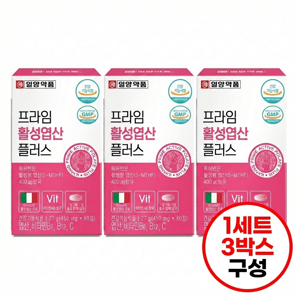 일양약품 프라임 활성 엽산 플러스 27g, 1세트, 180회분 43,480원