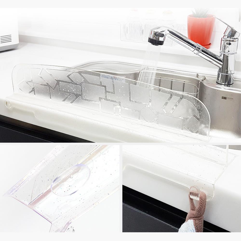 넉넉한 사이즈 가성비 싱크대 흡착 물막이 물튀김방지 가드 씽크대가드 물받침 물튐방지 10,200원