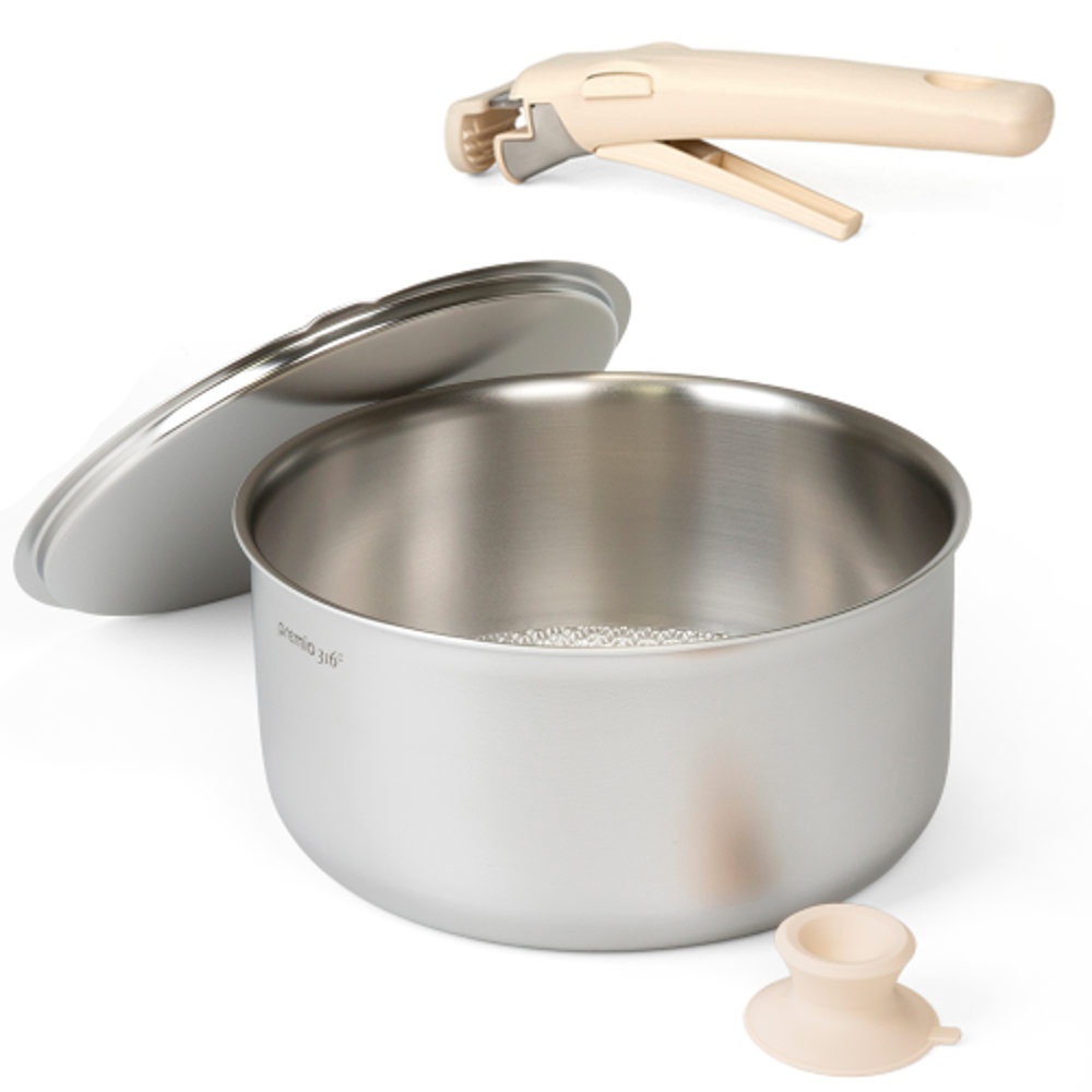 키친아트 프리미오316C 통5중 무연마 탈착식냄비 24cm 93,900원