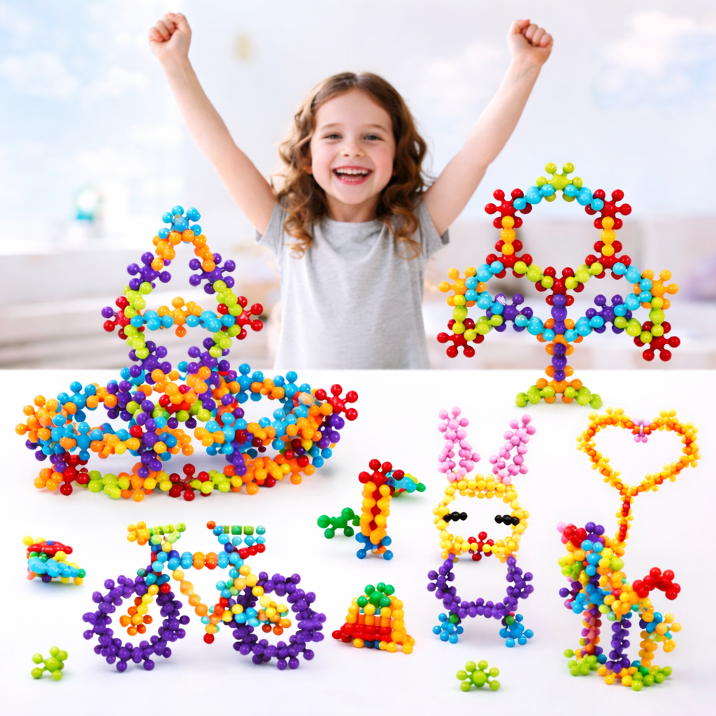 코코유 눈송이 블록 DIY 조립 완구 창의력 학습 교구 302pcs 선물 LMH-03, 1개, 혼합색상 38,900원