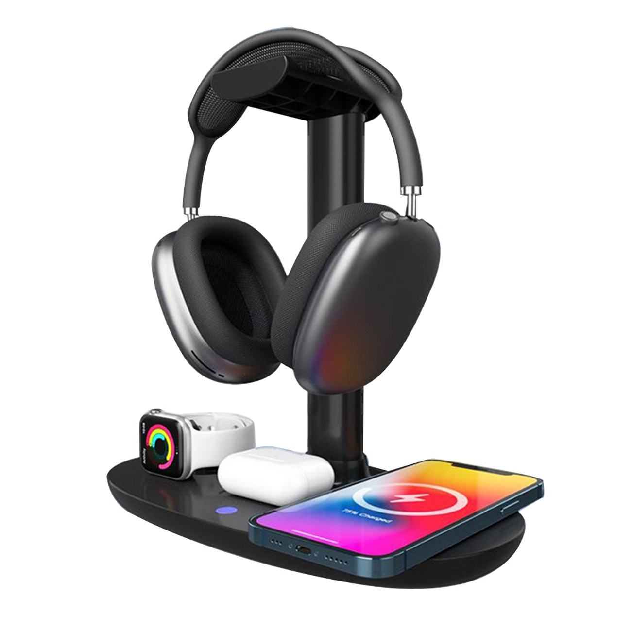 4in1무선 충전기 핸드폰 아이폰 갤럭시 애플워치 에어팟 폴더블 스탠딩 고속 무선 충전기 호환되다 헤드폰 거치대 31,000원