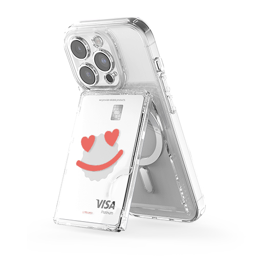 트라이코지 이모지 접이식 멀티 스탠드 마그네틱 카드지갑(맥세이프 호환), 1개, 빅 와글와글_사랑이 19,500원