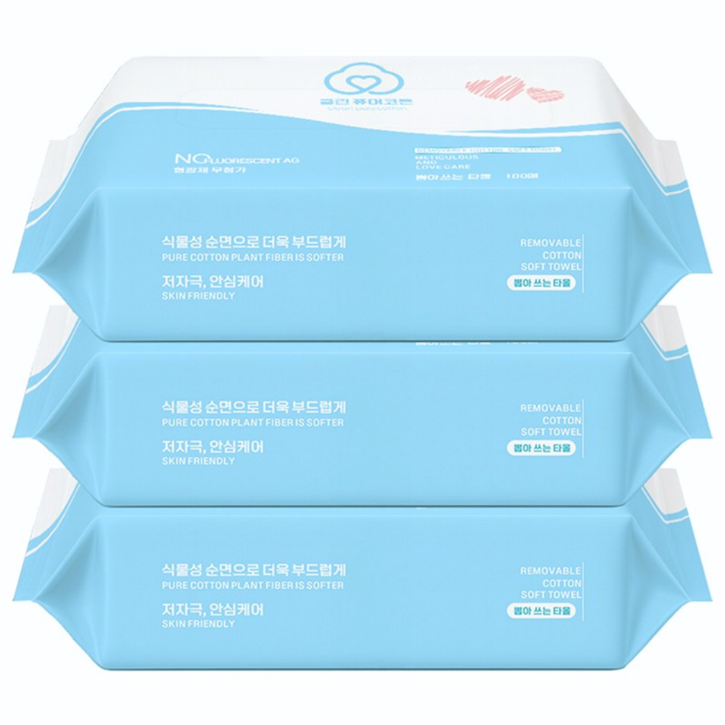 클린퓨어코튼 천연 순면 일회용 페이스타올, 현재가 11,950원