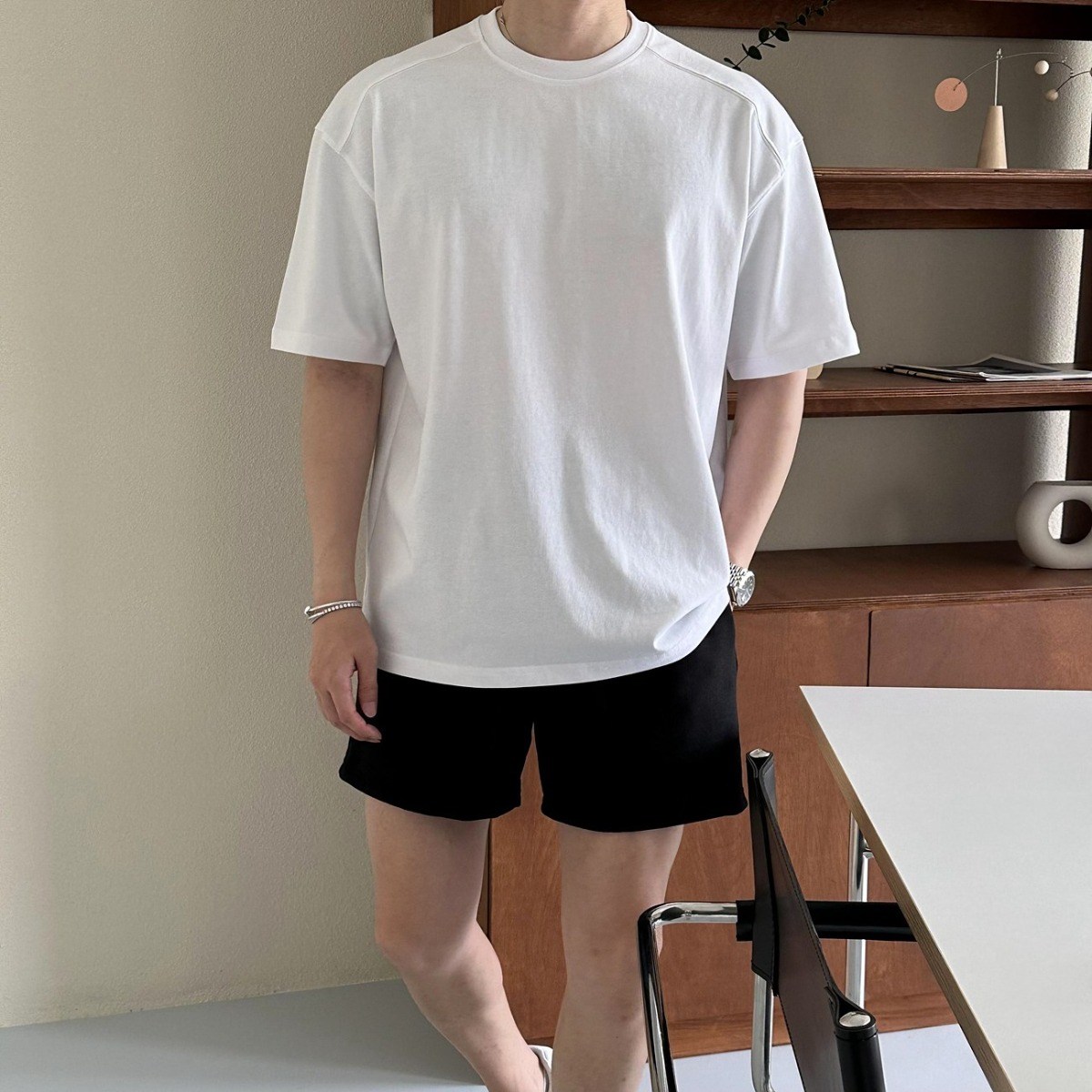 [당일출고] 치트키 덤블워싱 프리미엄 오버 절개 반팔티 18,900원