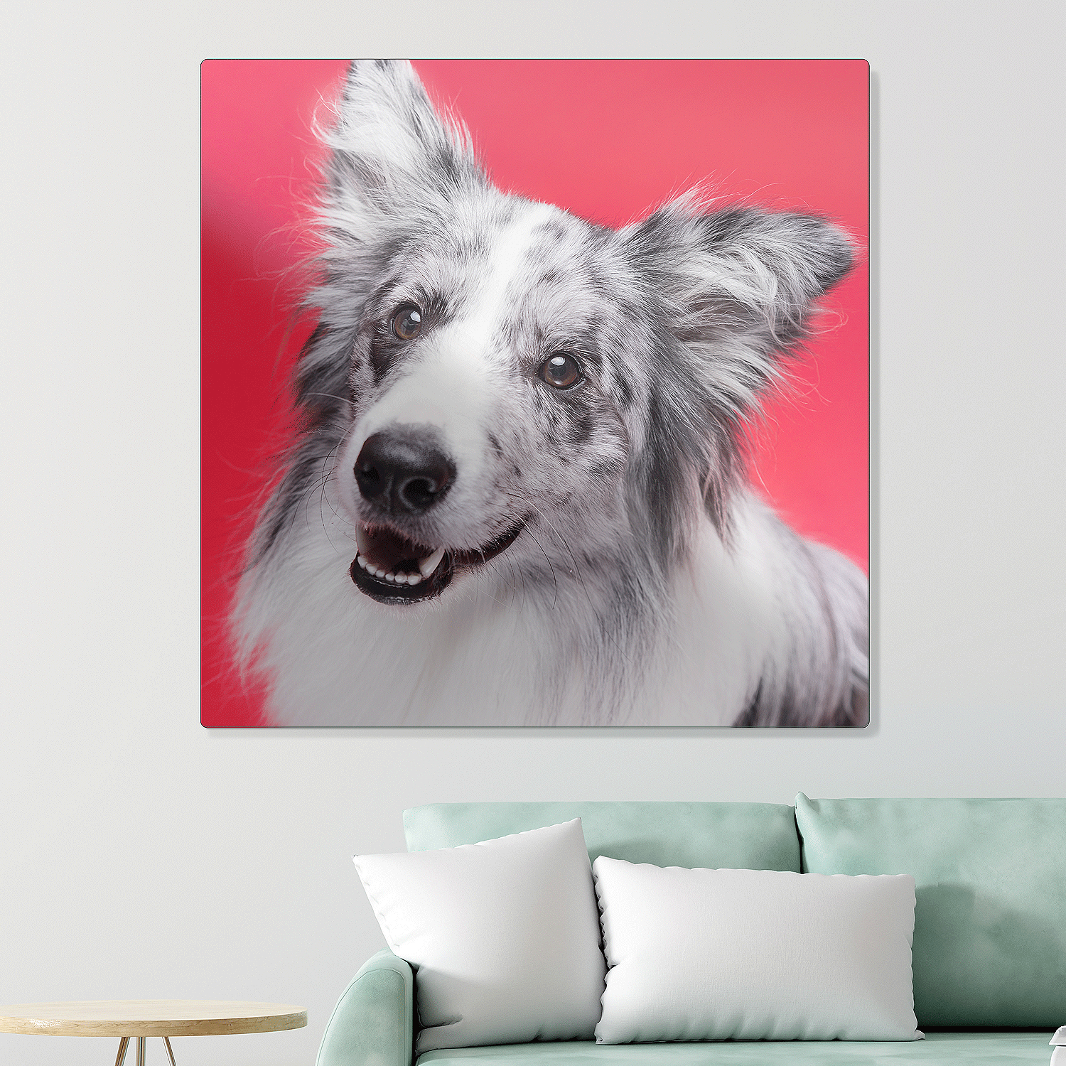 [특대형] 정사각형 벽걸이용 메탈액자 웨딩사진 가족사진 반려동물 전시 포토테이블 주문제작 맞춤제작, 1개 290,000원