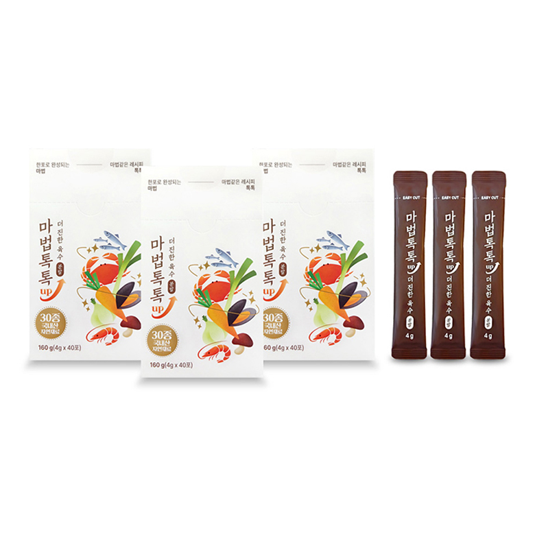 마법톡톡 UP 장미화 더진한 육수 분말 가루 스틱 조미료, 160g, 3박스 39,900원