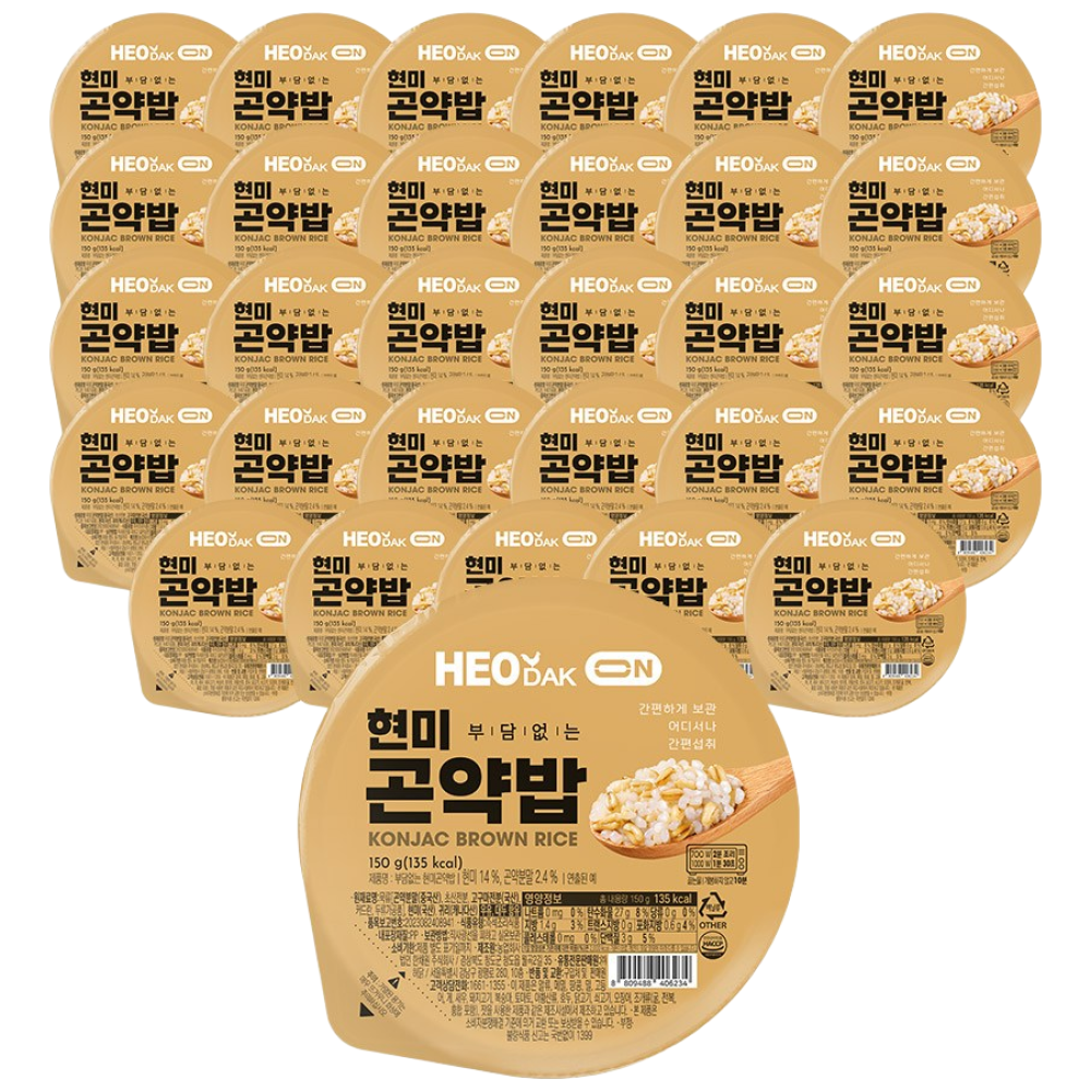 허닭ON 실온 즉석 현미 곤약밥 (135kcal/곤약쌀 75%) 50,310원