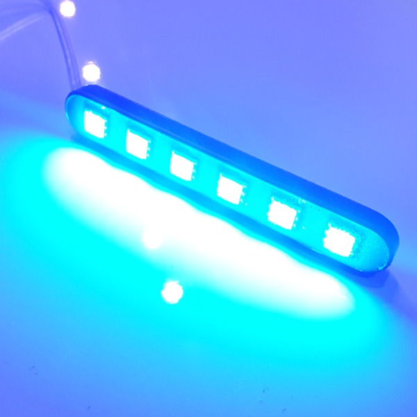 오토티엔 12V 오토바이 자동차 5050LED 싸이키 파박이 6구 스트로브LED 빨강 파랑 흰색, 파랑, 1개 3,180원