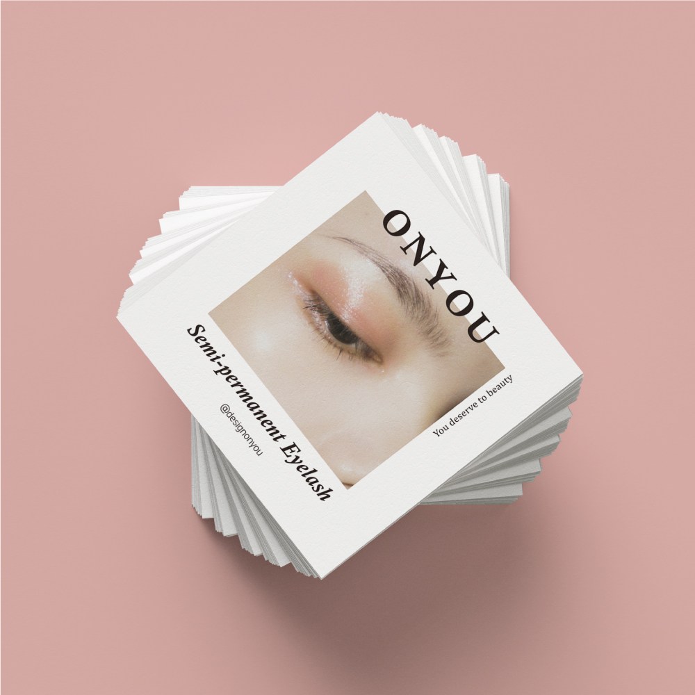 반영구 주의 사항 안내 카드 포토 정사각형 깔끔한 심플한 디자인 속눈썹 아이라인 에스테틱 30,000원