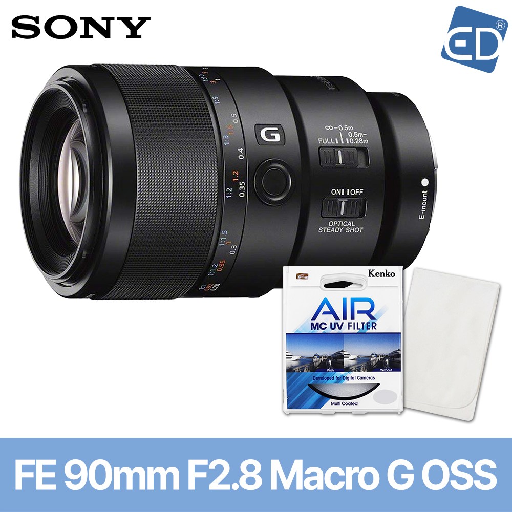 [소니정품] 렌즈 FE 90mm F2.8 Macro G OSS 렌즈(후드+파우치 포함)+켄코필터+포켓융/ED 1,150,000원