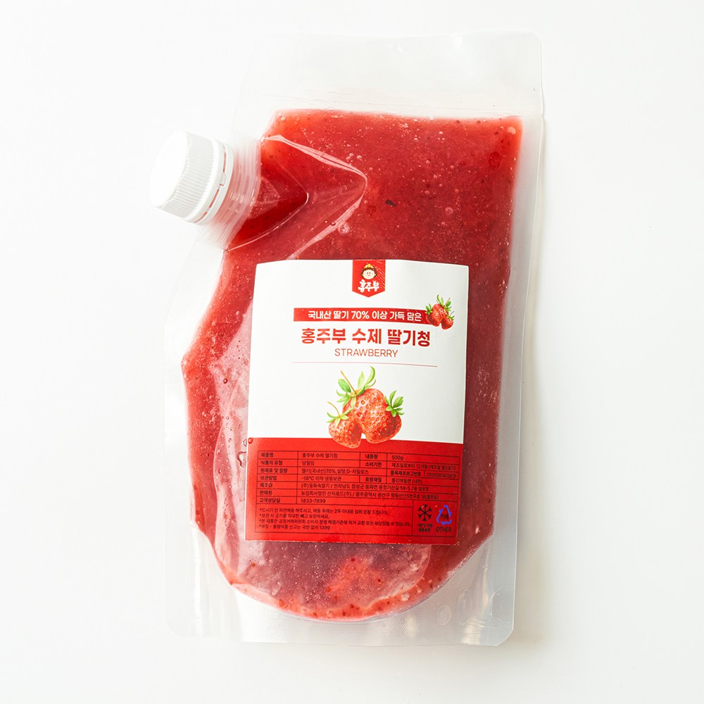 홍주부 국내산 딸기청, 1개, 1kg 17,900원