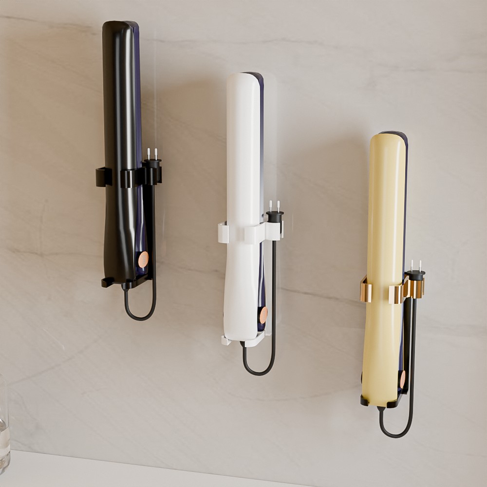 무타공마켓 메탈 헤어 고데기거치대 홀더, 실란트픽스, 화이트, 1개 8,900원