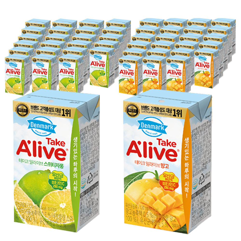 덴마크 테이크 얼라이브 망고 24p + 스위티자몽 24p 14,080원