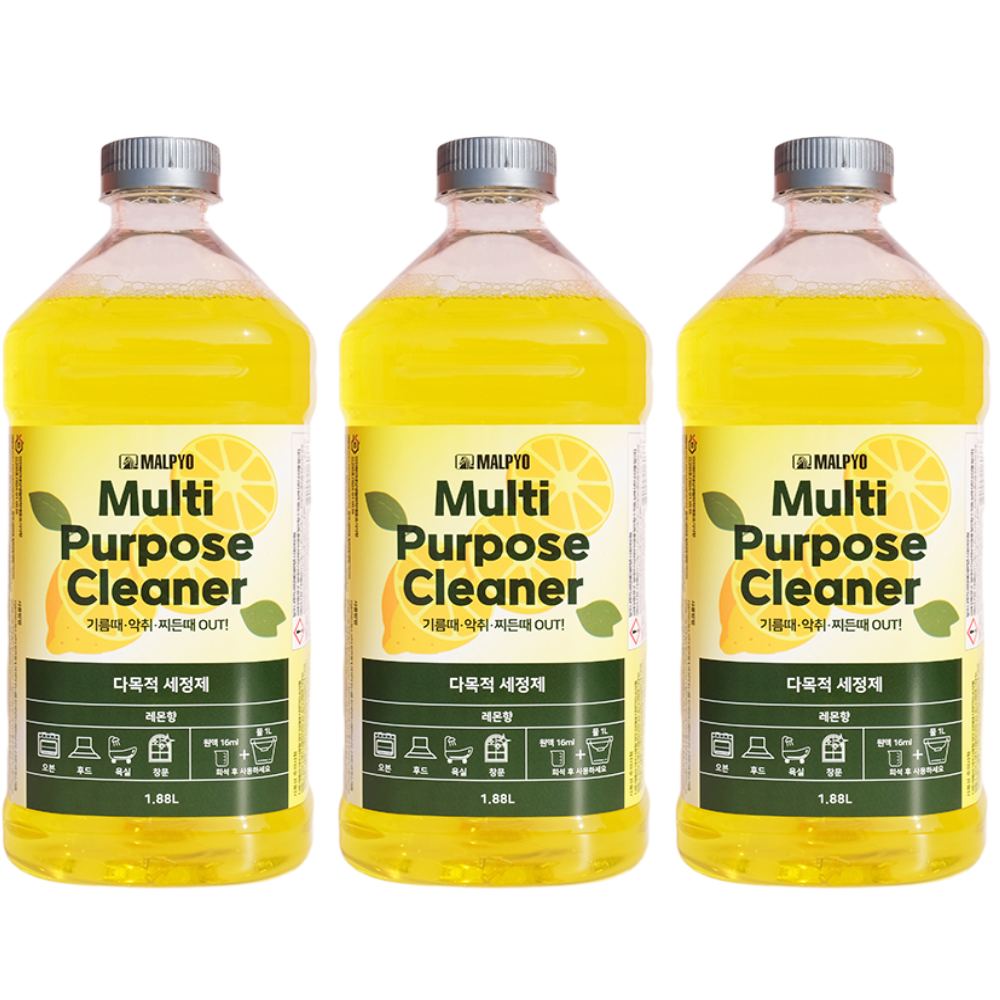 말표 다목적 세정제 레몬향 1.88L 3개 애견 동물 화장실 악취 냄새제거 탈취 파인솔, 3개, 1.9L 45,000원