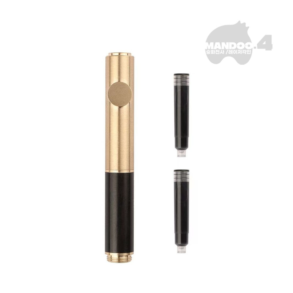 MANDOO4 빈티지 황동 미니 고급 휴대용 만년필 레이저 각인 리필, 만년필 단품 (각인없음), EF 23,900원
