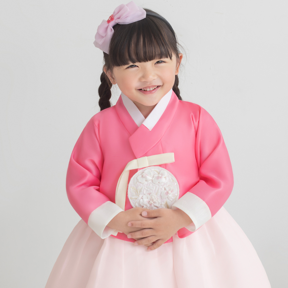 가온한복 여아용 여분홍꽃당의 한복세트 AW205 43,900원