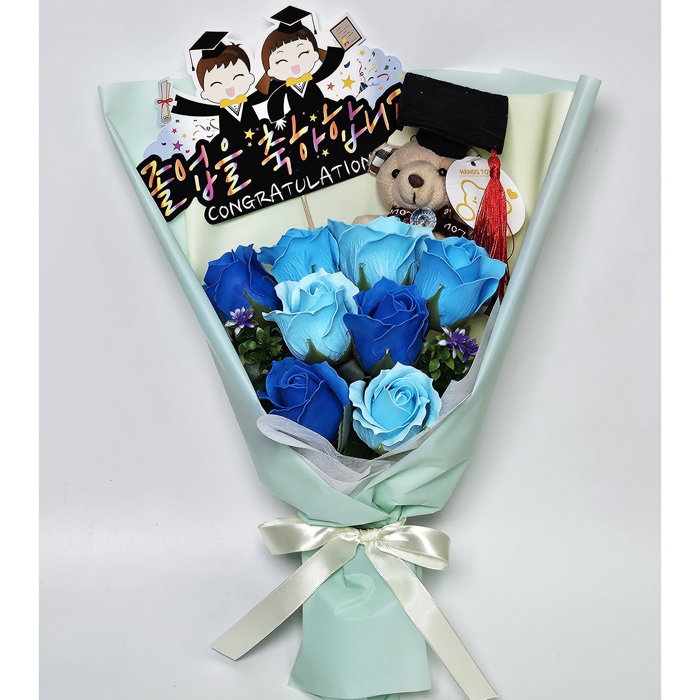 학사모 곰인형 비누꽃다발 졸업식 토퍼(피켓) 17,010원