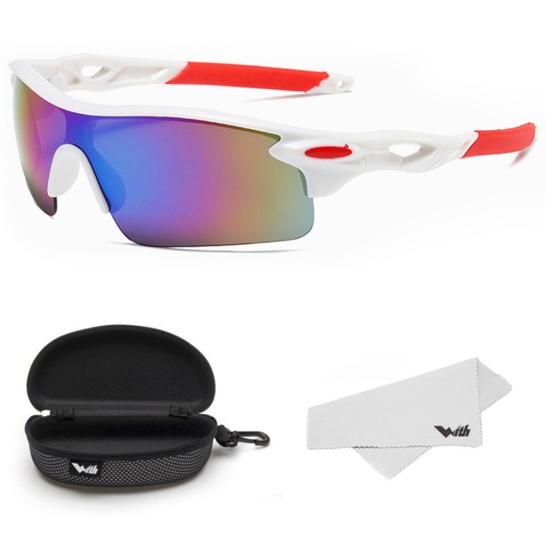[WITH] 자전거 고글 스포츠 선글라스 초경량 편광 방풍, 1개, 화이트 9,980원