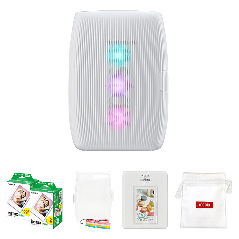 인스탁스 미니링크3 포토프린터 클레이화이트 + 투명케이스 + 필름 40p + 마카롱2단앨범 + 로고파우치 220,600원