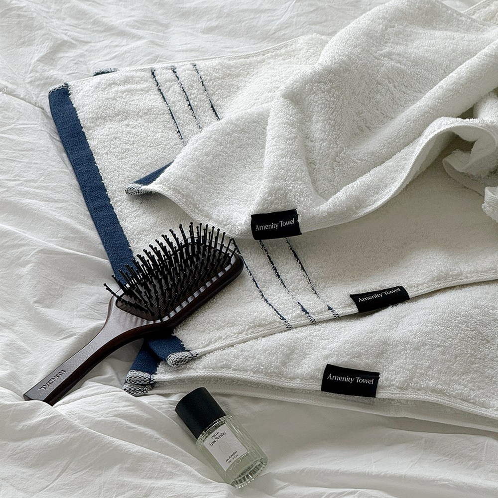 어메니티타올 모노 호텔 수건 40수 200g 세면타올 10장 세트, 엣지 네이비 10장 86,200원