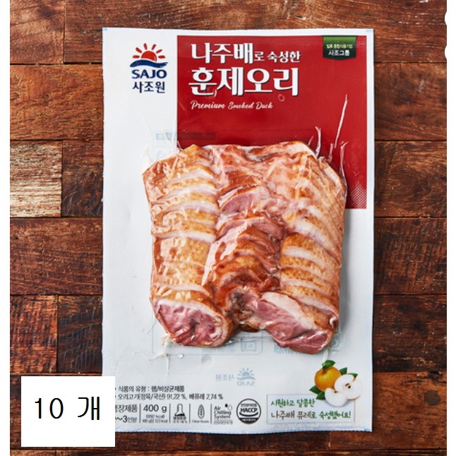 사조원 나주배로 숙성한 훈제오리, 10개, 400g 109,900원