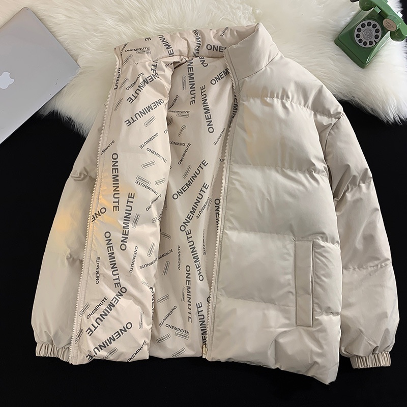 YioYcc 겨울 루즈핏 캐주얼 남녀공용 숏 패딩 양면 착용 투컬러 커플 패딩룩 28,000원