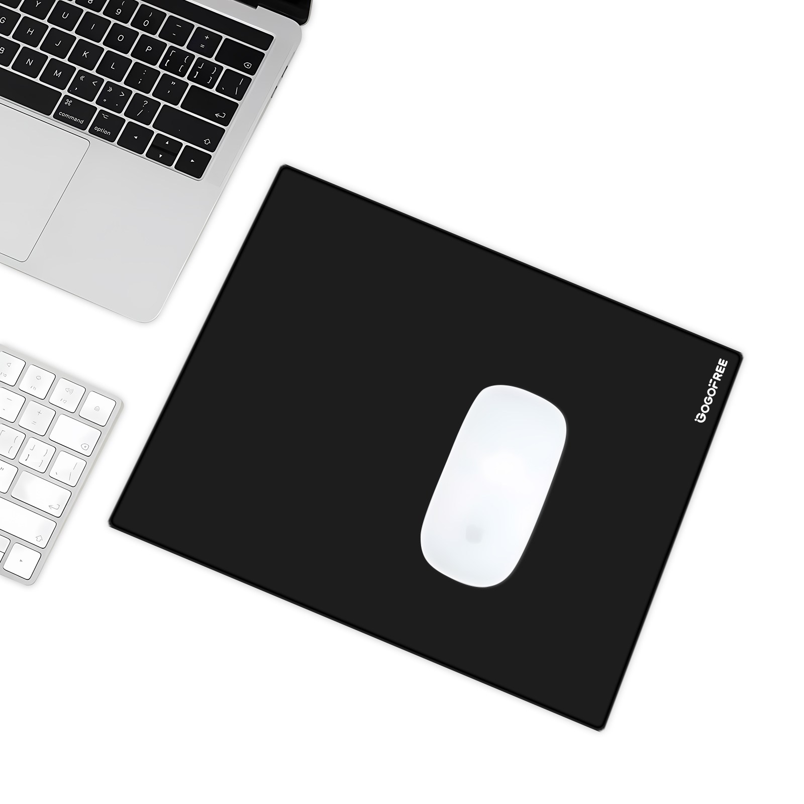 GOGOFREE 게이밍 사무용 강화유리 마우스패드, M&S, 1개, 블랙 240x300mm 16,190원