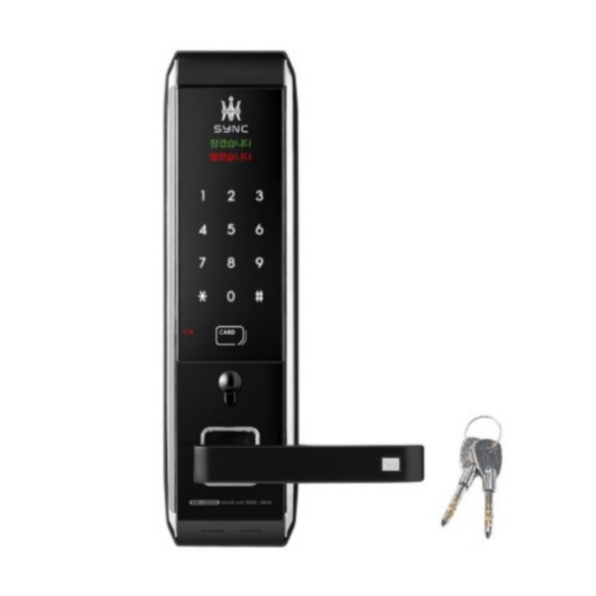 솔리티 SM-1000K 디지털도어락 손잡이 일체형 비상키+번호+카드 현관문도어락, 고객직접설치, SM-1000K 120,000원