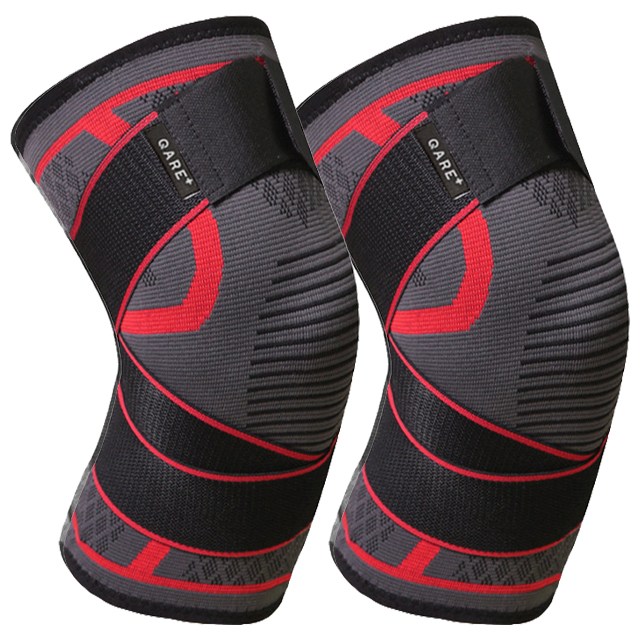 QARE 캐어 테이핑 2단 압박 무릎보호대 2p, 1세트, 레드 13,750원