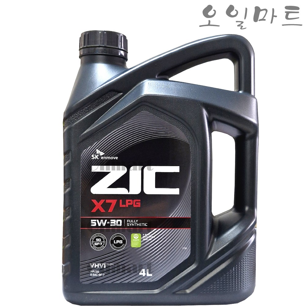 오일마트 SK 지크 ZIC X7 LPG 5W30 4리터 SQ 합성 LPG엔진오일 최신 SQ등급으로 업그레이드 26,740원