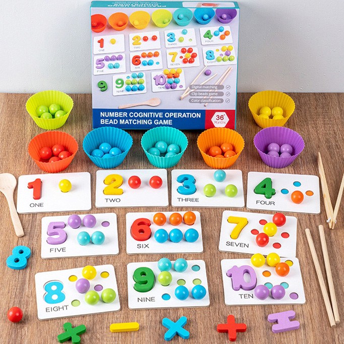 키즈브릭스 원목 구슬 숫자 카드 컵 세트, 1세트 28,600원