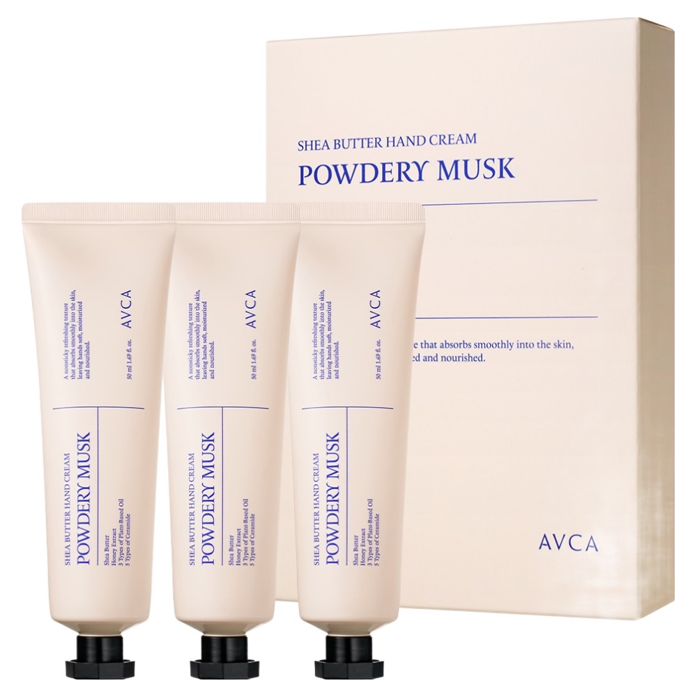 아브카 시어버터 핸드크림 파우더리 머스크, 3개, 50ml 7,900원