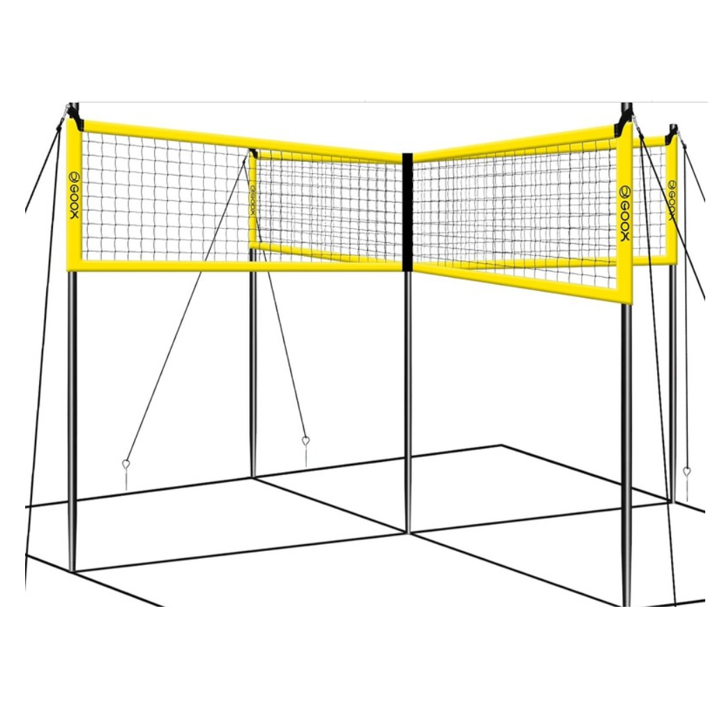 이도스포츠 4인용 네트 족구 배구 배드민턴 야외용, 1개, 노랑색 98,000원
