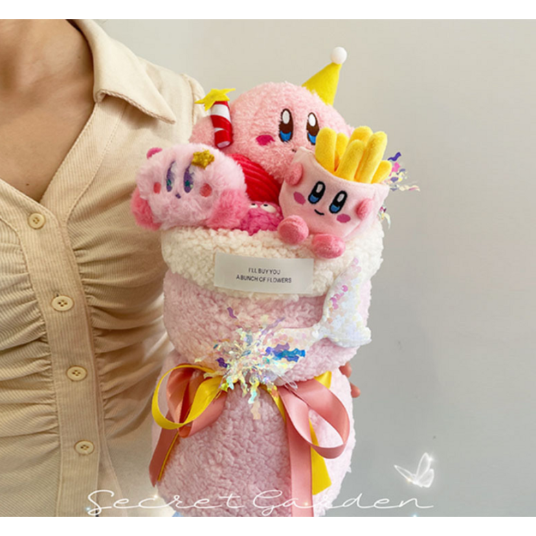 캐릭터 인형 꽃다발 8종 화이트 발렌타인데이 어린이날선물, 1개, 별의커비(생일), 33cm 24,900원