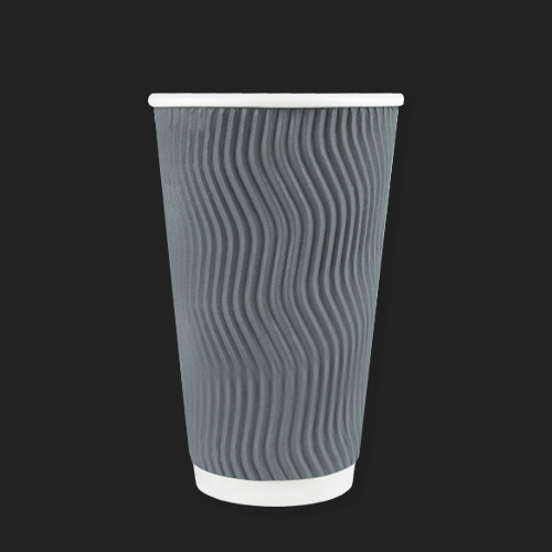 모던한 시크한느낌 3중 단열종이컵 종이컵  웨이브 그레이 16온스 48,400원