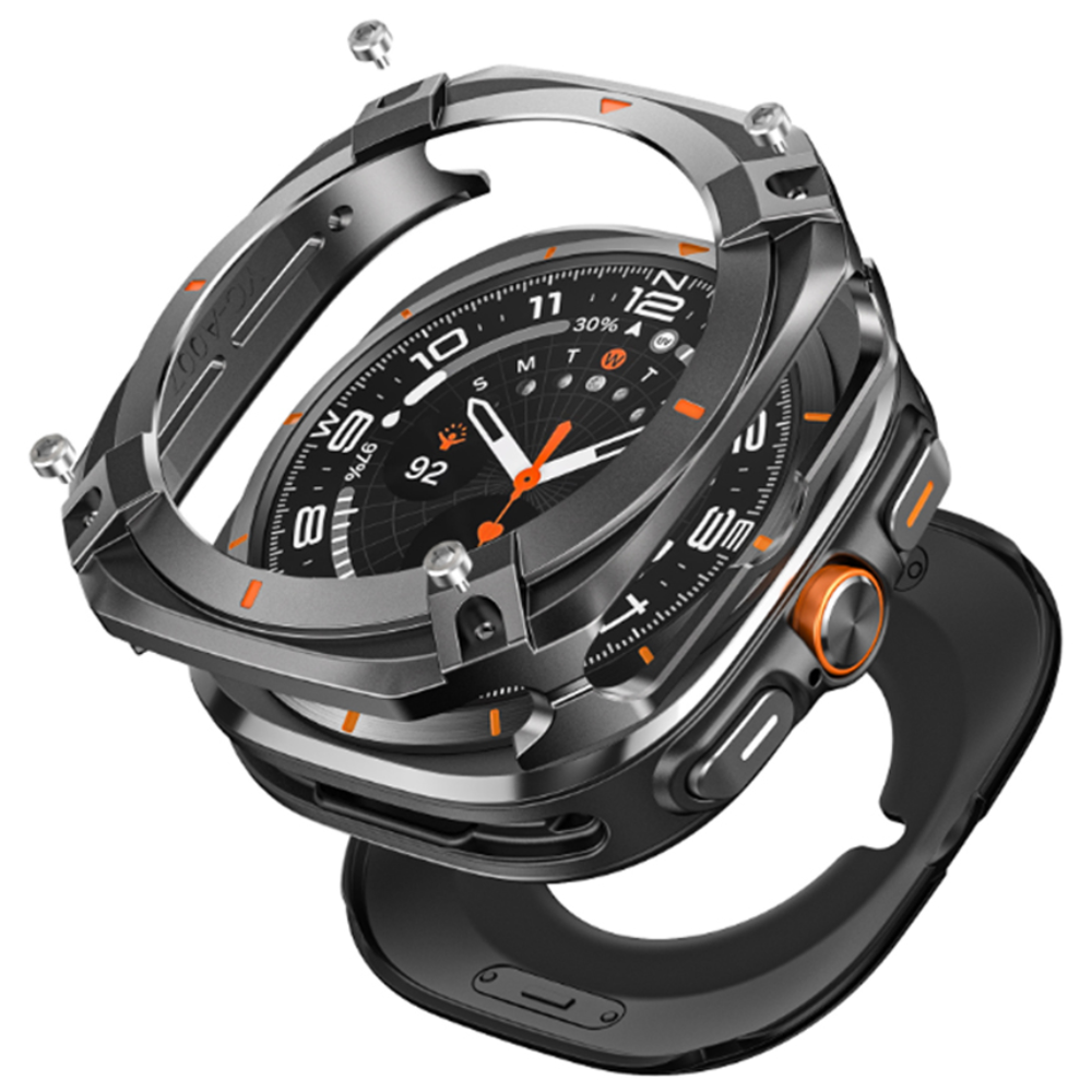 갤럭시워치8 울트라 2025 풀커버케이스 전면 후면 측면 베젤스킨, 그레이오렌지스킨 22,000원