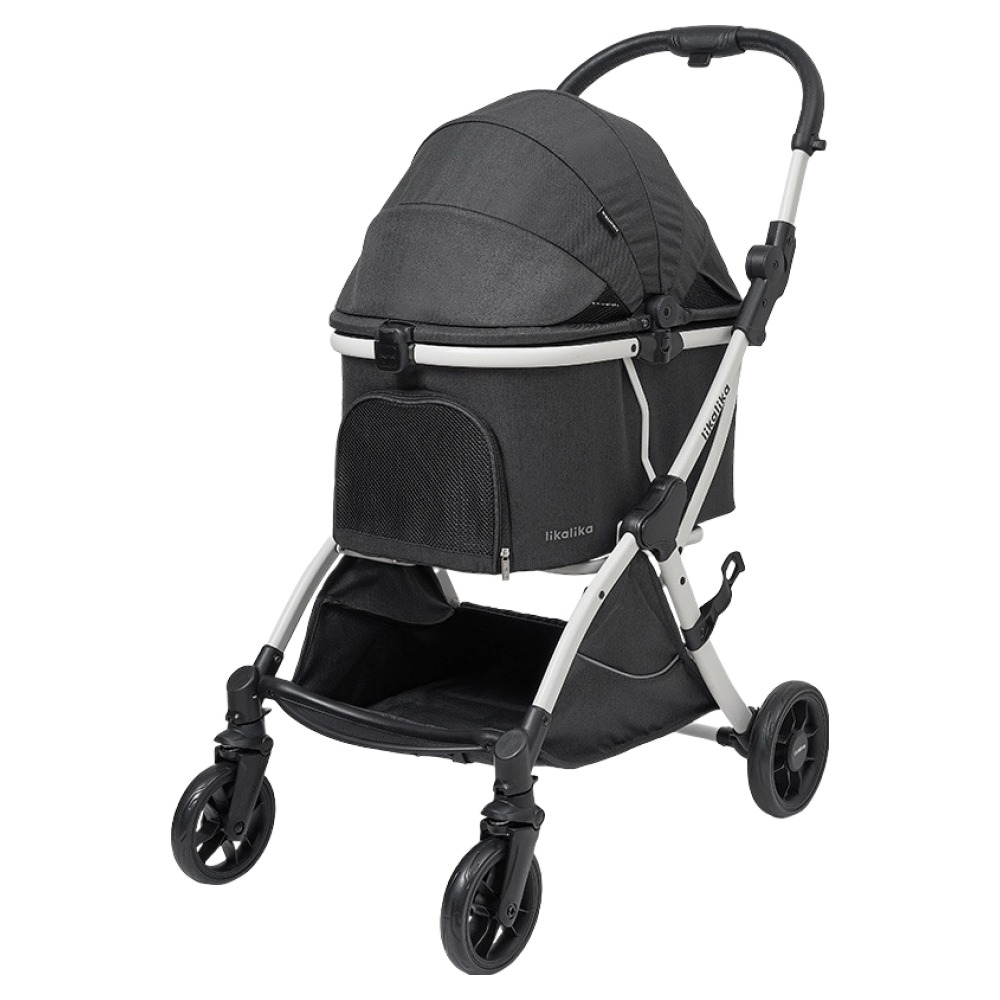 리카리카 반려동물 올데이 라이트 일체형 2세대 유모차, 차콜 블랙, 1개 357,000원