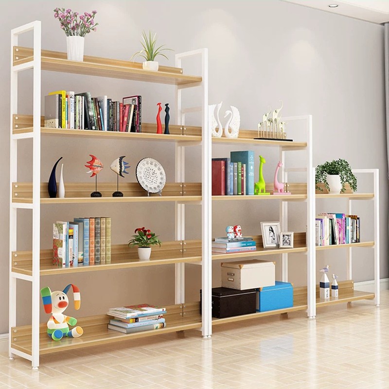철제 다용도 수납선반 세로형 선반 책장 디스플레이 진열장 파티션 책장 거실 사무실, 3단, 원목색 35,800원